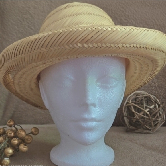 ⭐️ Host Pick ⭐️ Unique Straw  Vintage Hat - Picture 1 of 11
